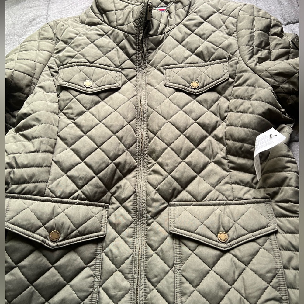 Tommy Hilfiger Quilted Olive Jacket - Picture 3 of 7